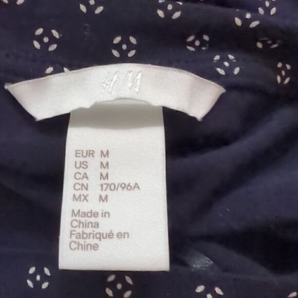 H&M Long Sleeve Black and White Blouse - Picture 5 of 6